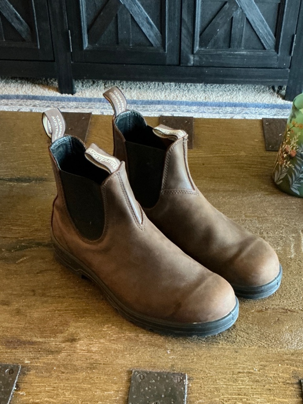 Blundstone Brown Leather Chelsea-Style Chukka Boots for Men